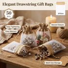 Organza Jute Drawstring Gift Bags 50pcs 10x15cm