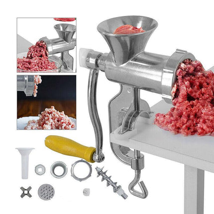 Manual Kitchen Meat Grinder Mincer Stuffer Table Hand Sausage Filler Maker Au