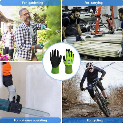 2 Pairs Nitrile Coated Garden Work Gloves Breathable Oil Resistant Non Slip