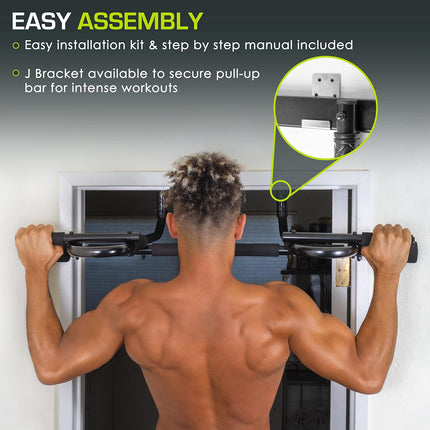 Pull Up 2-Bar Doorway Trainer Home Indoor Gym Fitness Equipment Stable Durable