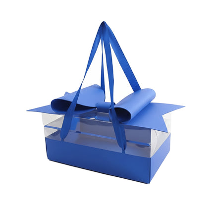5PCS Bow Gift Box Transparent PVC Design with Ribbon Wedding Party Favor Boxes