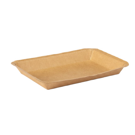 100PCS Kraft Paper Plates Lunch Box Food-Grade Water abd Oil Repeleent Outdoor