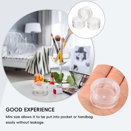 50PCS Clear Face Cream Box 5/10/20g Empty Cosmetic Container Portable Refillable