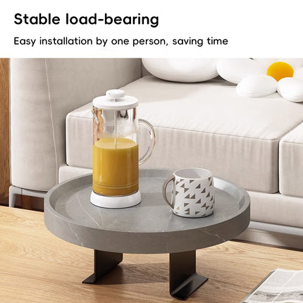 Adjustable Sofa Side Table Snacks Drinks Laptop Tablet Space Saving Holder