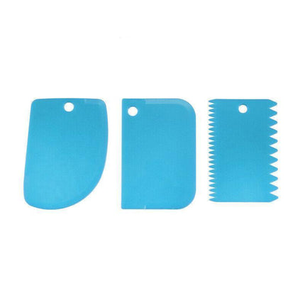 3Pcs Dough Cutter Icing Scraper Kitchen Tool Pastry Bowl Divider Bench Fondant - Aimall