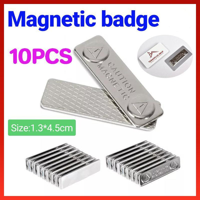 10x Magnetic Name Badge Tag Fastener Attachment Self Adhesive Strong Magnet NEW - Aimall