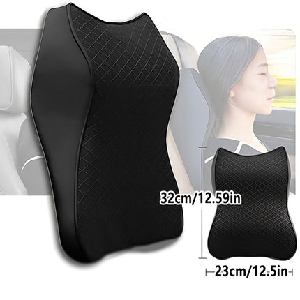 Memory Foam Vehicle Headrest Cushion for Neck and Lumbar Support Comfort