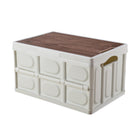 Folding Camping Storage Box Outdoor Stackable Container with Lid Home Organizer