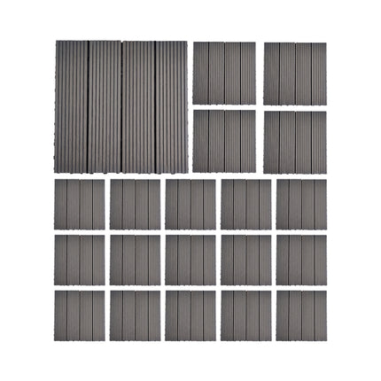 20PCS Interlocking Floor Tiles Plastic Wood Material for Room Gym Garage