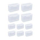 10PCS Card Storage Box Transparent Plastic Holder ID Business Card Organizer