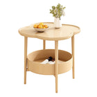 Double Layer Side Table Space Saving Durable Sturdy for Living Room Bedroom Use
