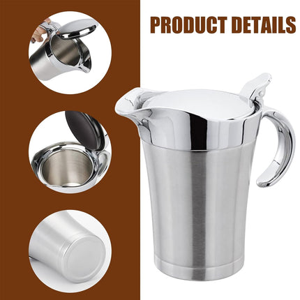 Stainless Steel Steak Sauce Pot Sauce Seasoning Pot Small for Gravy Kitchen