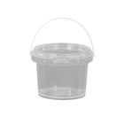 20pcs Plastic Round Bucket with Lid Transparent Portable Storage Gift Container