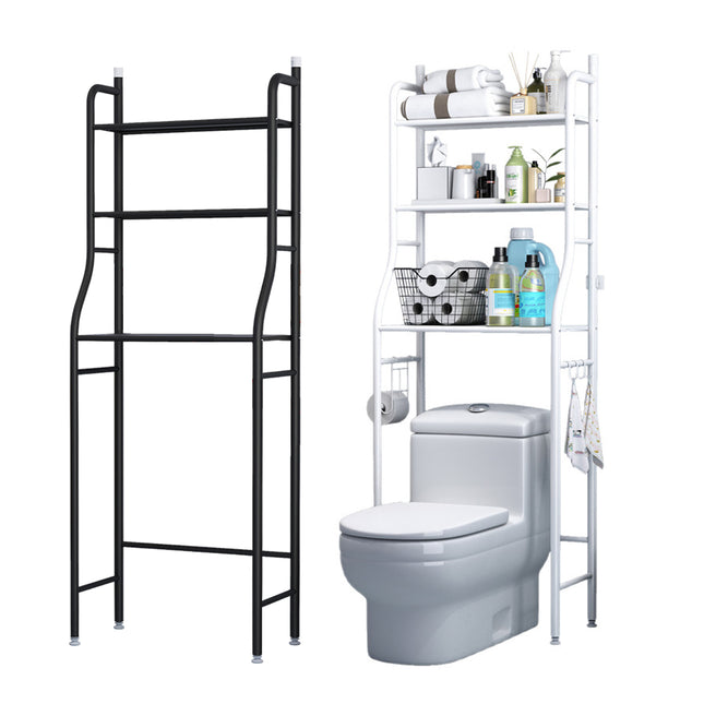Bathroom Storage Shelf Metal Rack Space Saving Durable for Toiletries Towels