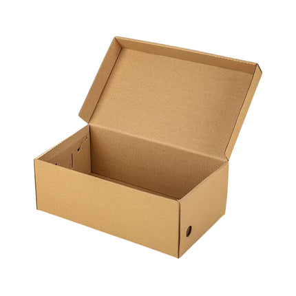20pcs Kraft Paper Shoe Boxes Clamshell Storage Box for Men Women Shoes Organizer
