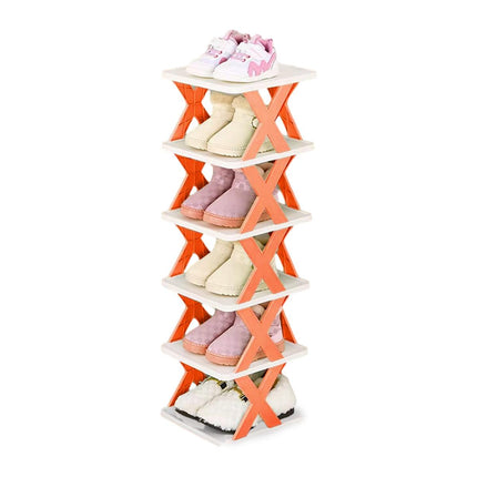 6/7 Tier Shoe Rack Space Saving Small Shoe Cabinet Storage Shelf Organizer