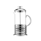 French Press Coffee Maker 350ml Heat Resistant Glass Stainless Steel Pattern