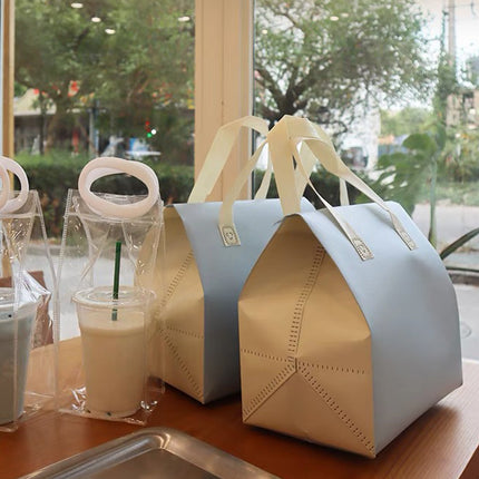 Packaging Bags 50pcs Thermal Insulated Milk Tea Cake Storage Carrier Bags