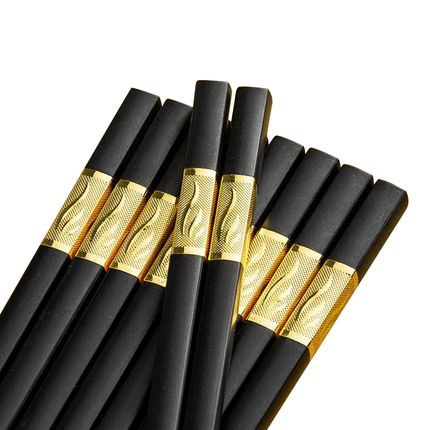 10Pairs Premium Fiberglass Reusable Chopsticks - Dishwasher Safe