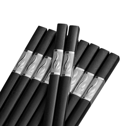10Pairs Premium Fiberglass Reusable Chopsticks - Dishwasher Safe