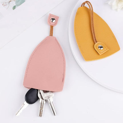 Leather Key Pouch With Pull Strap Case Holder Bag Ring Organizer House Car Keys