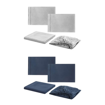 Bedding Set 4 Piece Fitted SheetSoft Breathable Wrinkle Resistant for Home Hotel