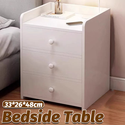 3 Drawer Bedroom Bedside Storage Cabinet Standard Space Saving Sturdy Durable