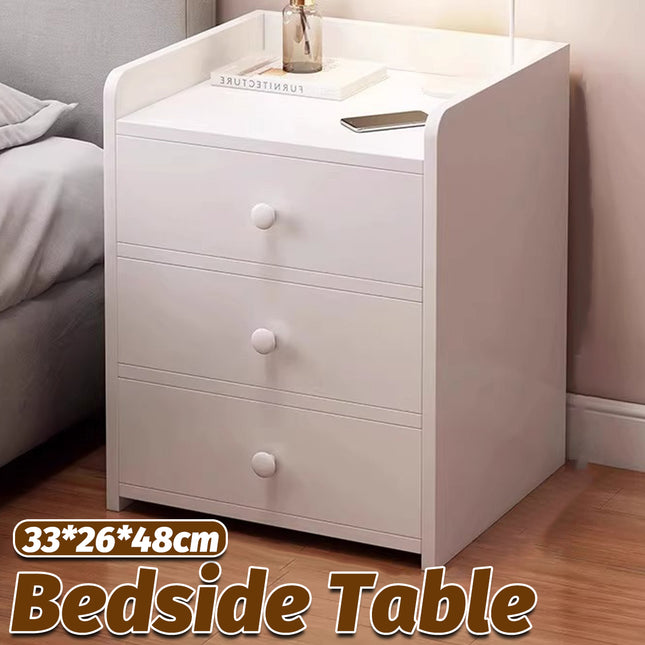 3 Drawer Bedroom Bedside Storage Cabinet Standard Space Saving Sturdy Durable