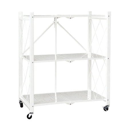 No Installation Foldable Multi Layer Storage Rack Space Saving Stable Durable