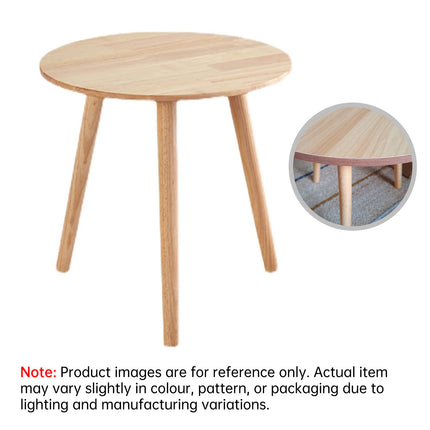 50x40cm Small Round Table Engineered Wood Side Table for Living Room or Bedroom