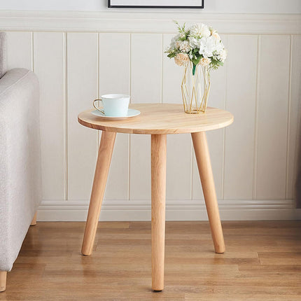 50x40cm Small Round Table Engineered Wood Side Table for Living Room or Bedroom