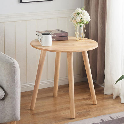 50x40cm Small Round Table Engineered Wood Side Table for Living Room or Bedroom