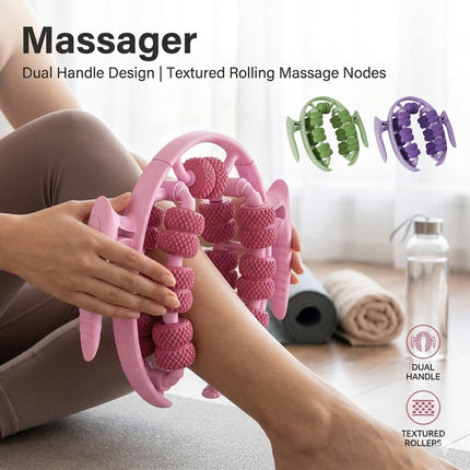 Leg Muscle Massager Roller 26 Round Wheel Calf Relaxation Yoga Fitness Tool
