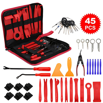 45X Car Trim Removal Tool Auto Hand Plastic Pry Bar Panel Door Clip Interior Set