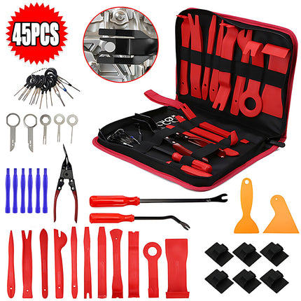 45X Car Trim Removal Tool Auto Hand Plastic Pry Bar Panel Door Clip Interior Set