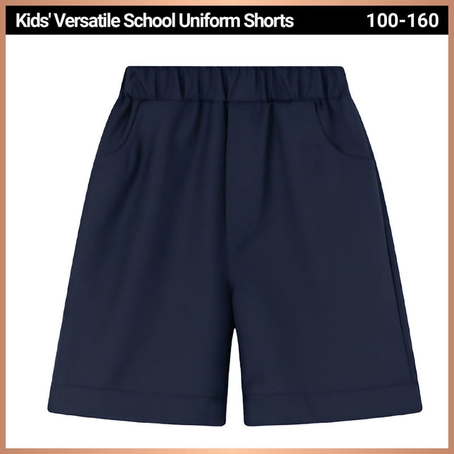 Navy-Blue Kids Boys Summer Shorts Casual Sport Elastic Waist Pants Breathable Cotton - Aimall