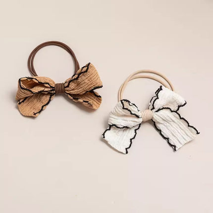 Womens Bow Hair Tie Elastic Scrunchie Cute Ribbon Hairband Ponytail Holder