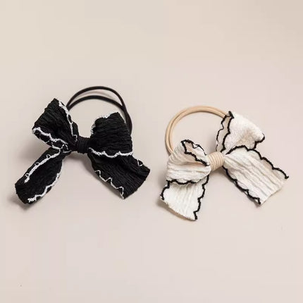 Womens Bow Hair Tie Elastic Scrunchie Cute Ribbon Hairband Ponytail Holder