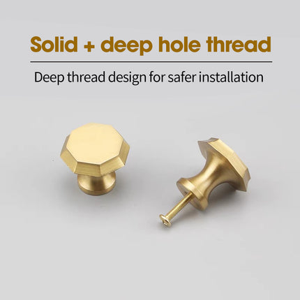 Pure Copper Cabinet Handle Single Hole Modern Drawer Pull for Wardrobe Door Use