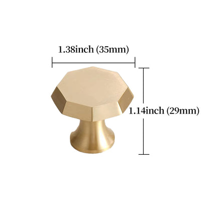 Pure Copper Cabinet Handle Single Hole Modern Drawer Pull for Wardrobe Door Use