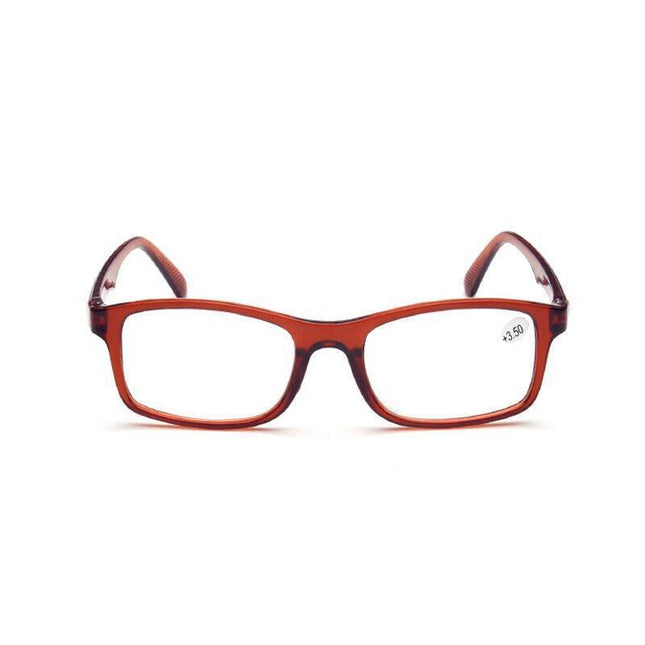 6 Pairs Brown Mens Ladies Wayfarer Frame Magnifying Reading Glasses Nerd Spectacl - Aimall