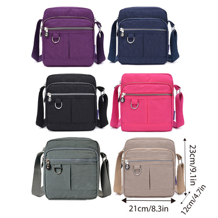 Ladies Shoulder Bag Nylon Fabric Lightweight Crossbody Small Casual Handbag