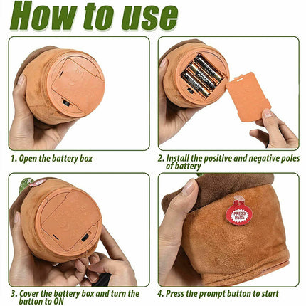 Talking Toy Dancing Cactus Doll Speak Talk Sound Record Repeat Kawaii Funny Toy