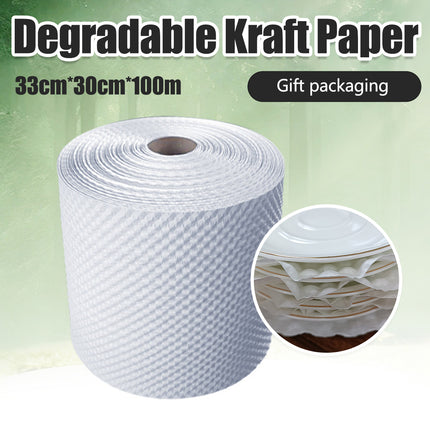 White Kraft Paper Roll Degradable Bubble Wrap Cushion Packaging Paper For Gift
