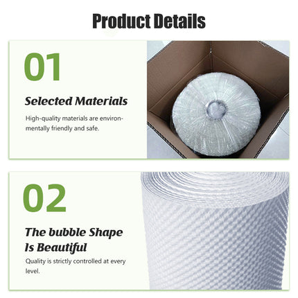 White Kraft Paper Roll Degradable Bubble Wrap Cushion Packaging Paper For Gift