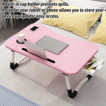 Folding Bed Desk Floor Computer Small Table Portable Adjustable Sturdy Durable