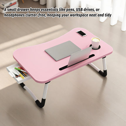 Folding Bed Desk Floor Computer Small Table Portable Adjustable Sturdy Durable