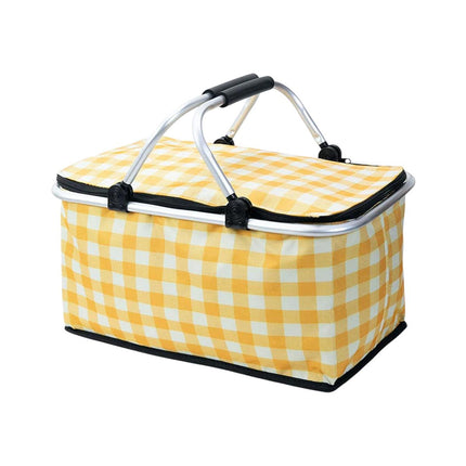 Foldable Picnic Basket Outdoor Camping Carrying Basket Portable Food Storage