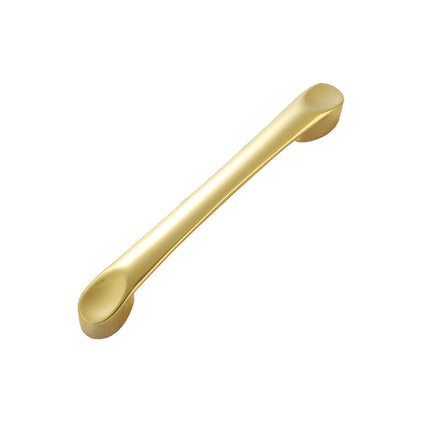 Pure Copper Wardrobe Handle 96mm 128mm Bright Gold Simple Cabinet Door Pull
