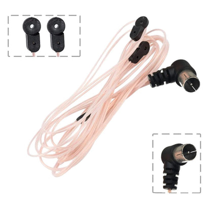 2m F-Type FM Antenna 75 Ohm Male Plug For Home Radio Stereo Signal Receiver Use